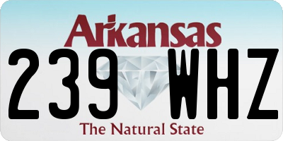 AR license plate 239WHZ