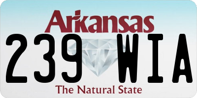 AR license plate 239WIA