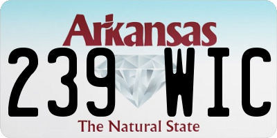 AR license plate 239WIC