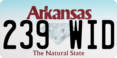 AR license plate 239WID