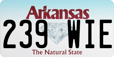 AR license plate 239WIE