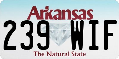 AR license plate 239WIF