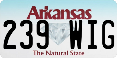 AR license plate 239WIG