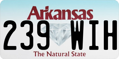 AR license plate 239WIH