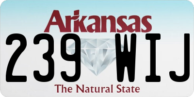 AR license plate 239WIJ