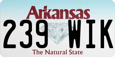 AR license plate 239WIK
