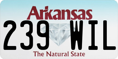 AR license plate 239WIL