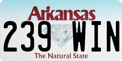 AR license plate 239WIN