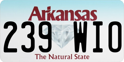 AR license plate 239WIO
