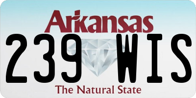 AR license plate 239WIS
