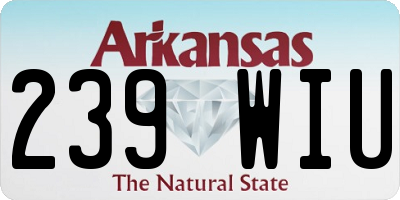 AR license plate 239WIU