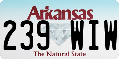 AR license plate 239WIW