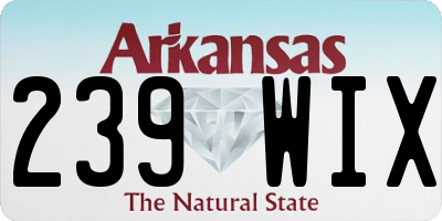 AR license plate 239WIX