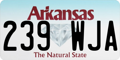 AR license plate 239WJA