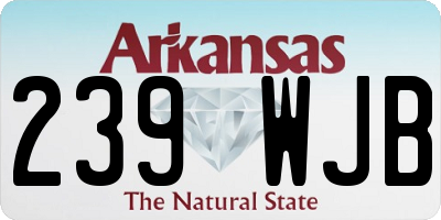 AR license plate 239WJB