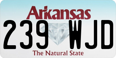 AR license plate 239WJD