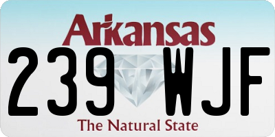AR license plate 239WJF