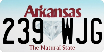 AR license plate 239WJG