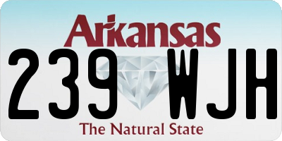 AR license plate 239WJH