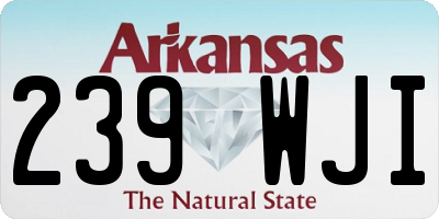 AR license plate 239WJI