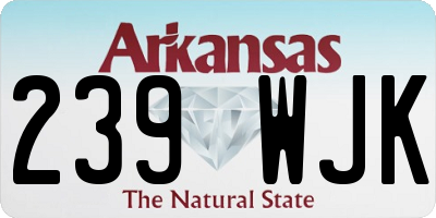 AR license plate 239WJK