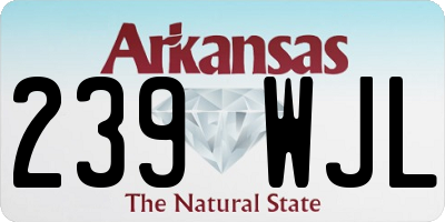 AR license plate 239WJL