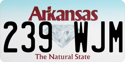 AR license plate 239WJM
