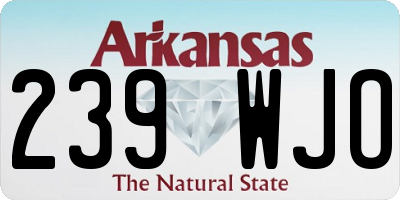 AR license plate 239WJO