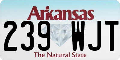 AR license plate 239WJT
