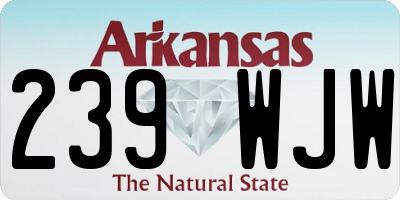 AR license plate 239WJW