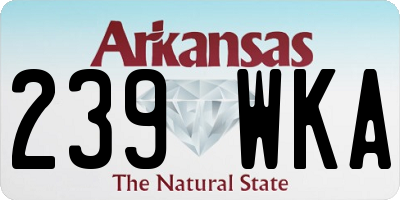 AR license plate 239WKA