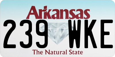 AR license plate 239WKE