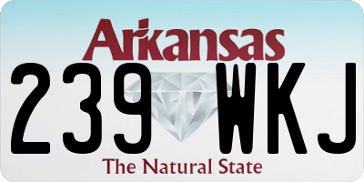 AR license plate 239WKJ