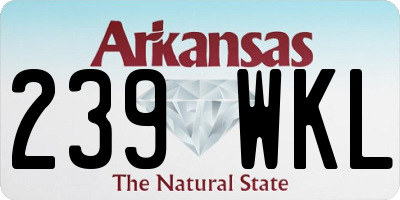 AR license plate 239WKL