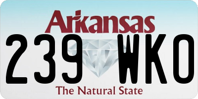 AR license plate 239WKO
