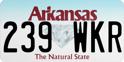 AR license plate 239WKR