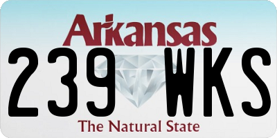 AR license plate 239WKS