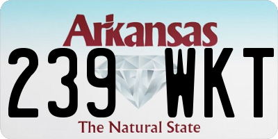 AR license plate 239WKT