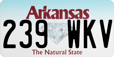 AR license plate 239WKV