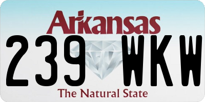 AR license plate 239WKW