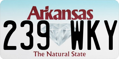 AR license plate 239WKY