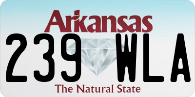 AR license plate 239WLA