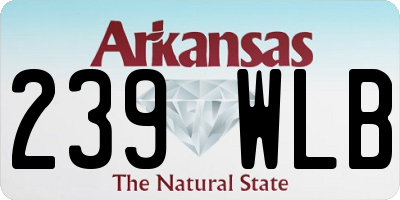 AR license plate 239WLB
