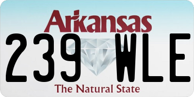 AR license plate 239WLE