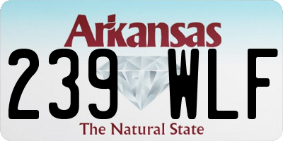 AR license plate 239WLF