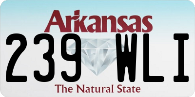 AR license plate 239WLI