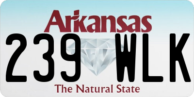 AR license plate 239WLK