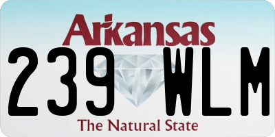 AR license plate 239WLM