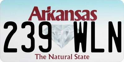 AR license plate 239WLN