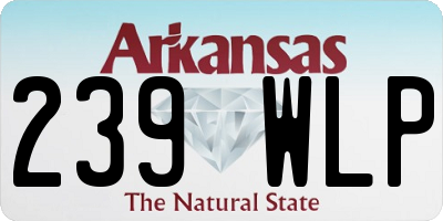 AR license plate 239WLP
